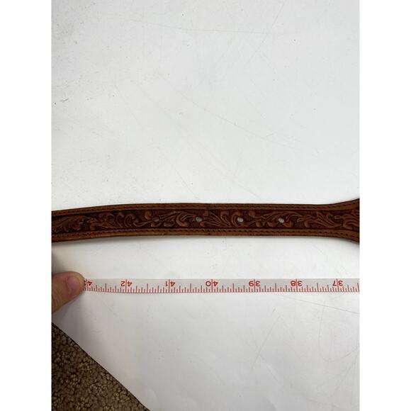 Vintage Justin 1991 Leather Western brown Belt main image 4